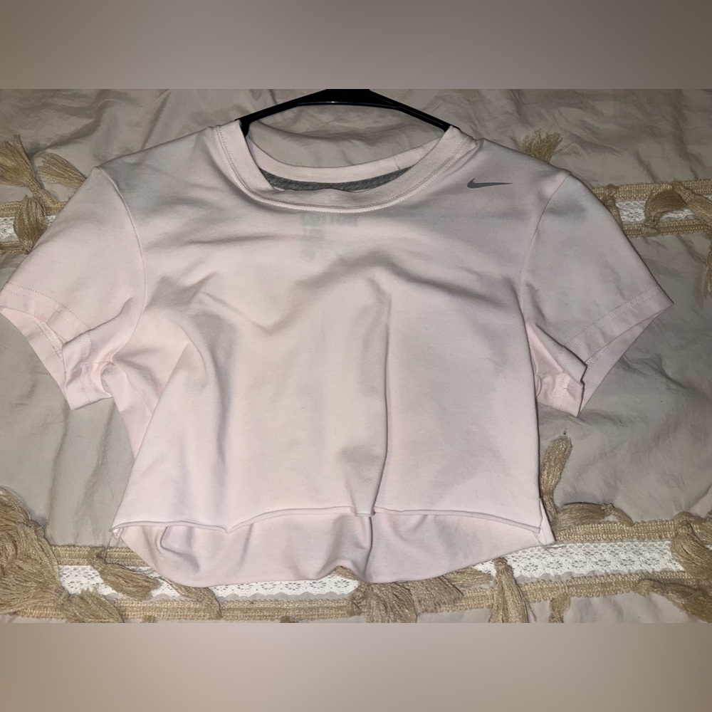 White Nike Crop Top